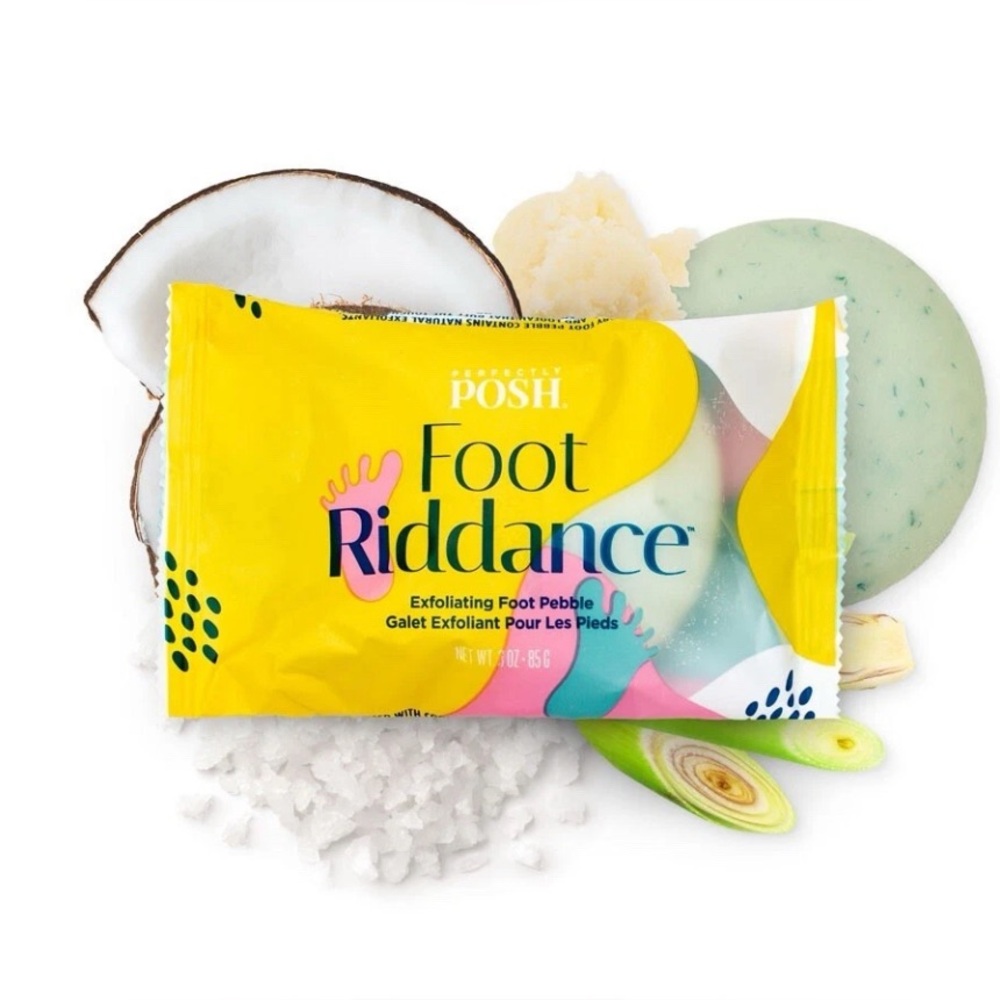 Perfectly Posh Foot Riddance Exfoliating Foot Pebble, Pedicure, NEW & SEALED